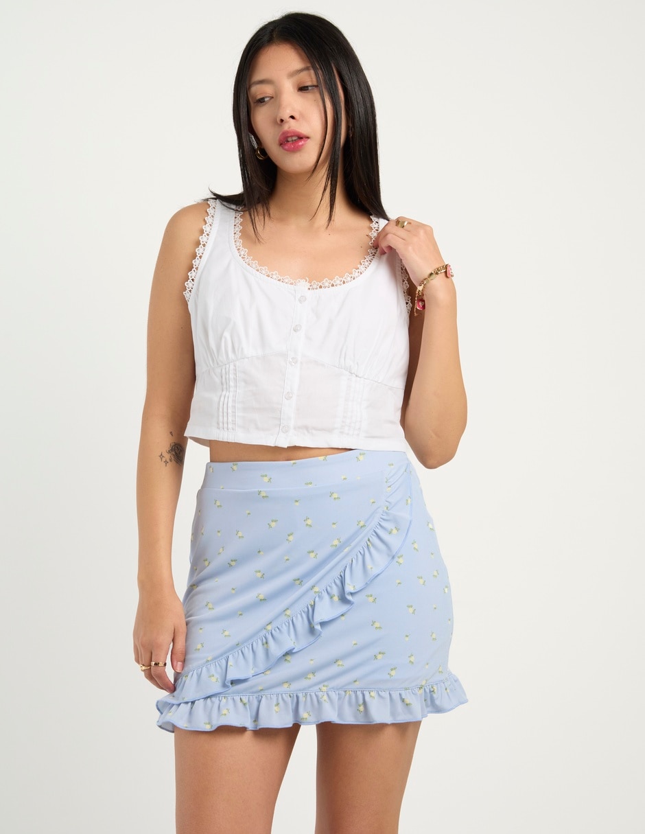 Falda mini a la cintura 7