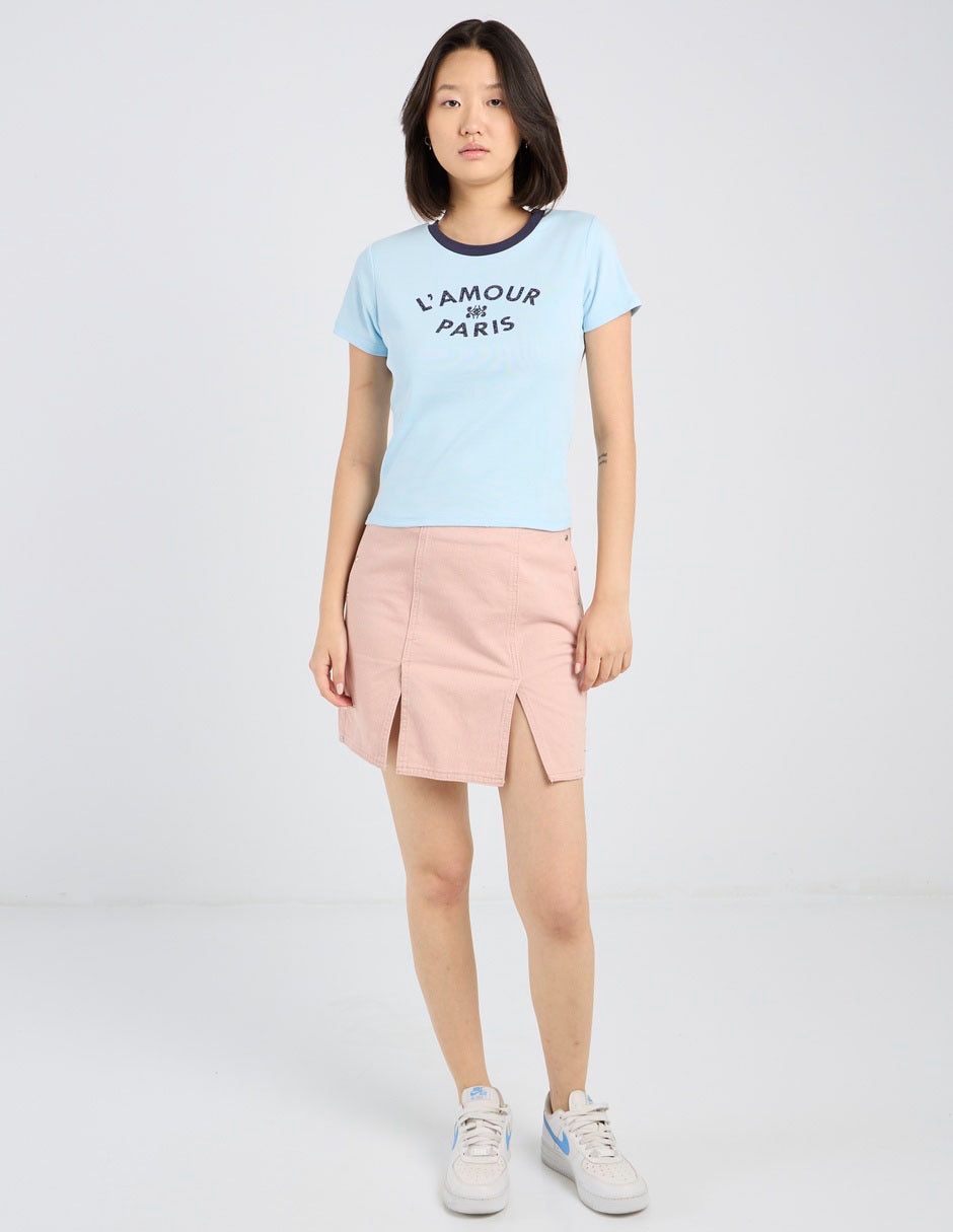 Playera manga corta cuello redondo para mujer 8