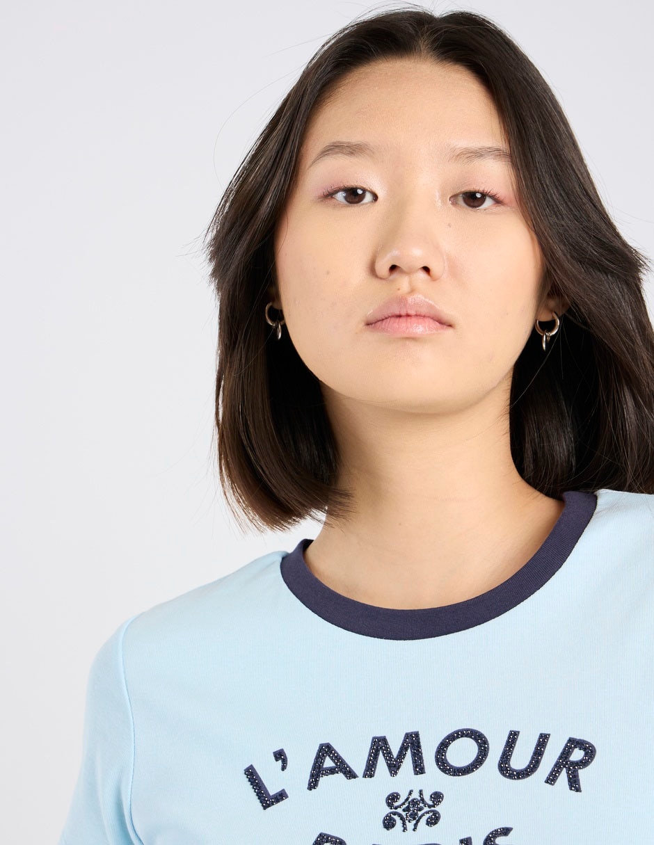 Playera manga corta cuello redondo para mujer 9