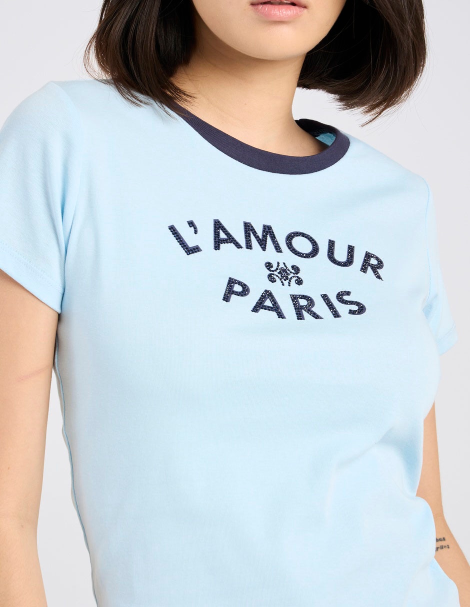 Playera manga corta cuello redondo para mujer 10