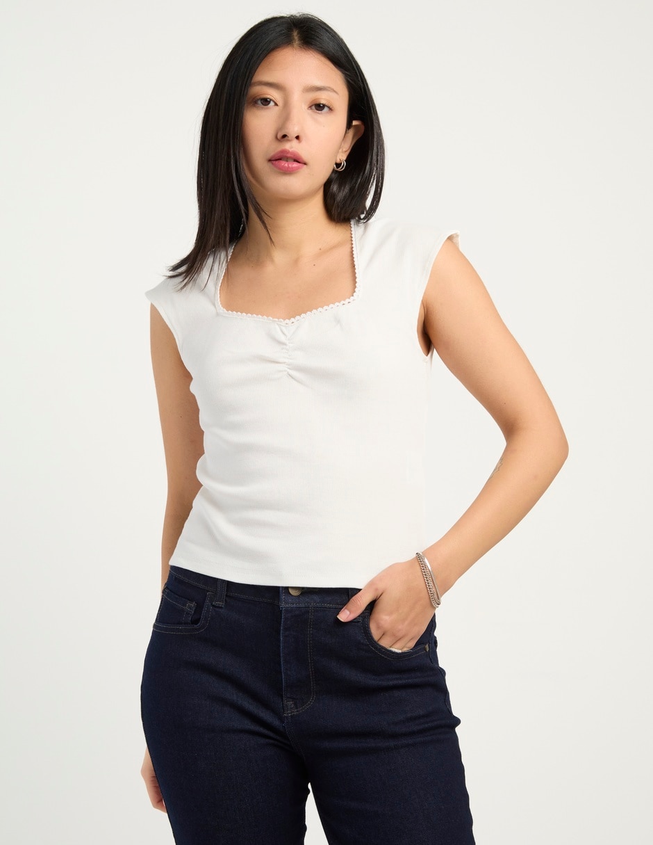 Blusa manga corta para mujer 1