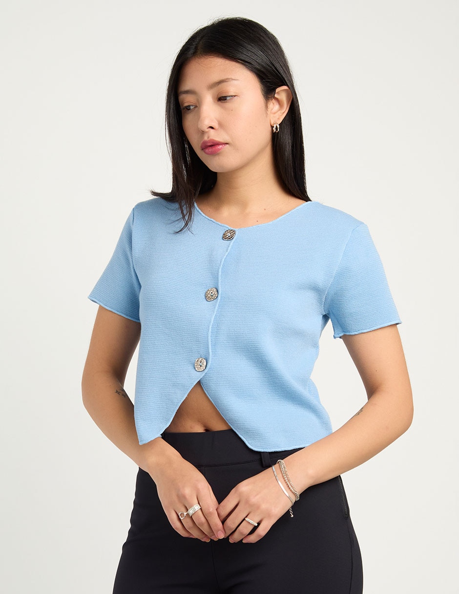 Blusa manga corta para mujer 1
