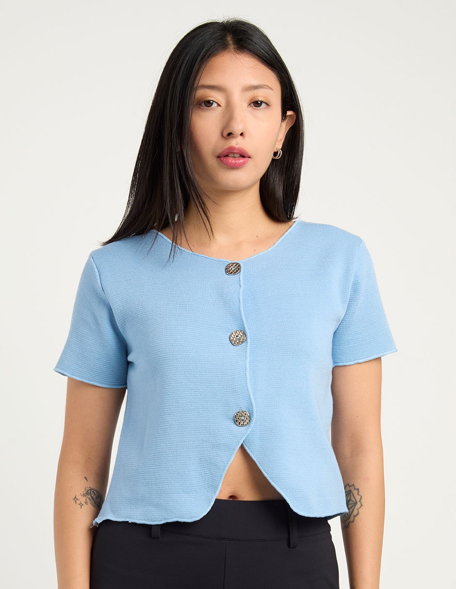 Blusa manga corta para mujer 7