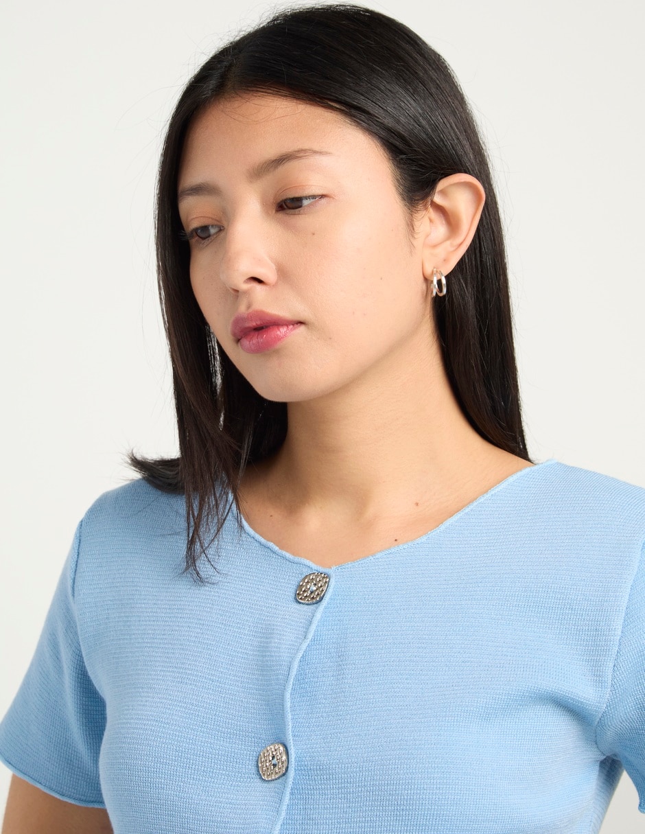 Blusa manga corta para mujer 9