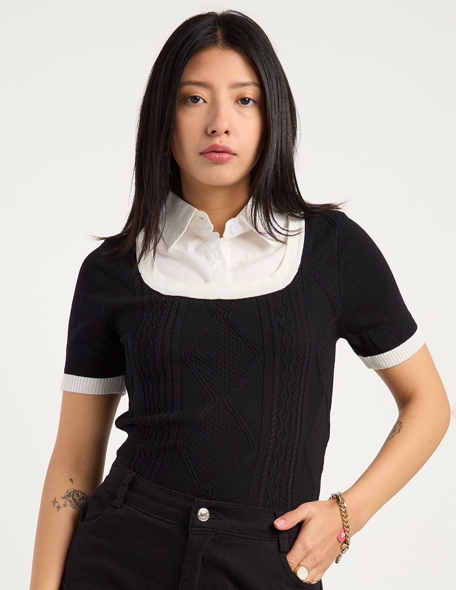 Blusa manga corta para mujer 1