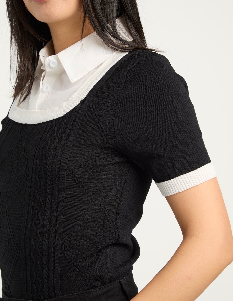 Blusa manga corta para mujer 11
