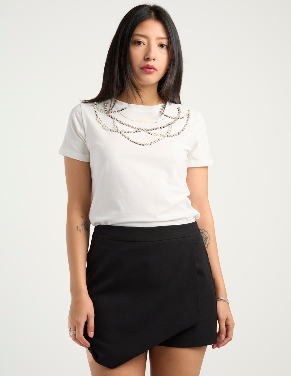 Playera manga corta cuello redondo para mujer 8