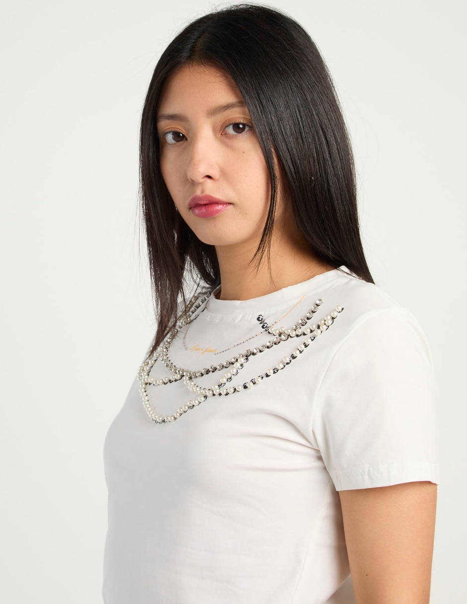 Playera manga corta cuello redondo para mujer 10