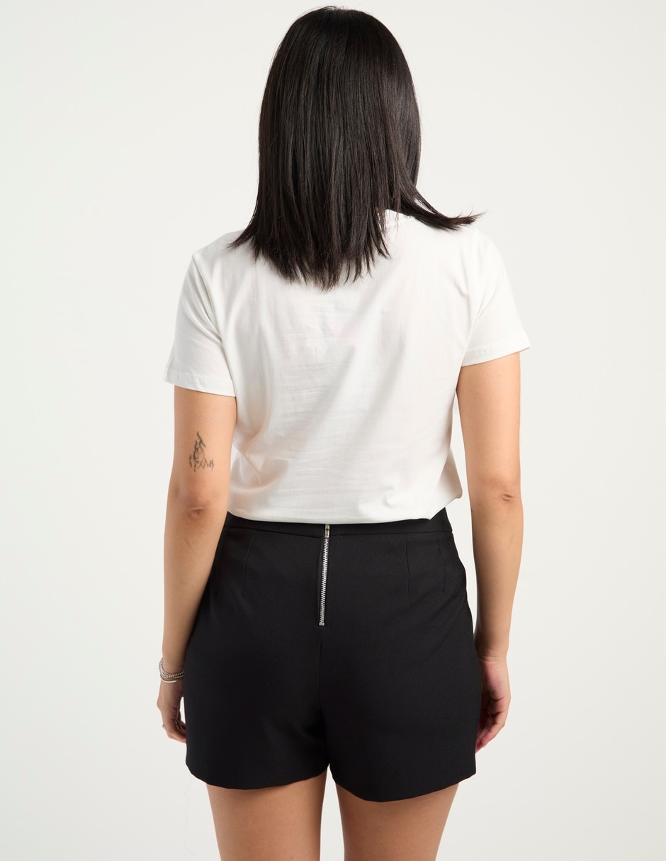 Playera manga corta cuello redondo para mujer 12