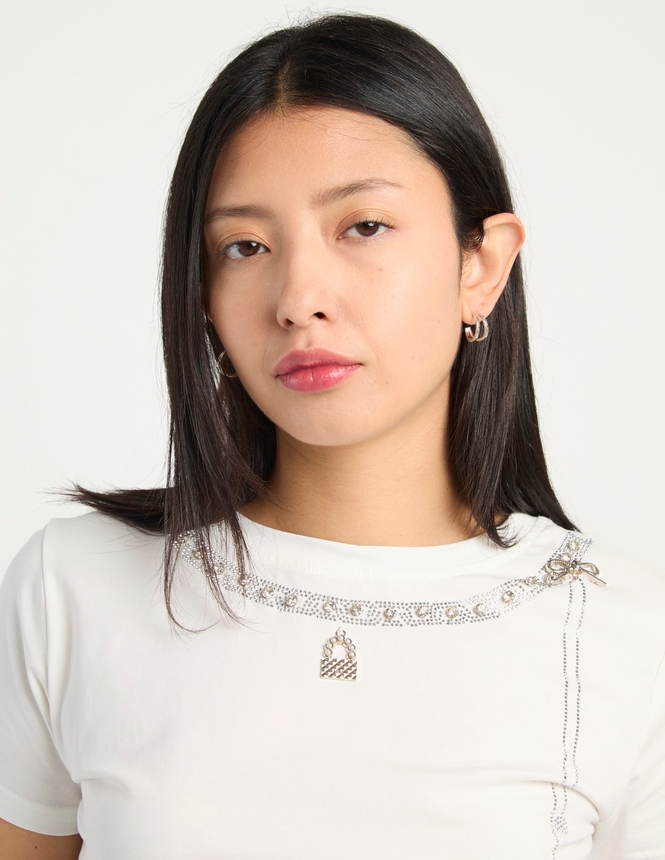 Playera manga corta cuello redondo para mujer 10
