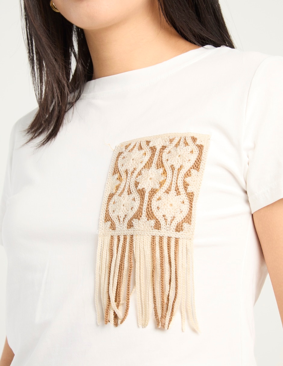 Playera manga corta cuello redondo para mujer 11