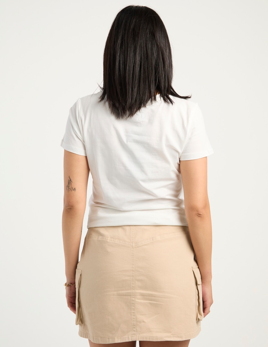 Playera manga corta cuello redondo para mujer 12