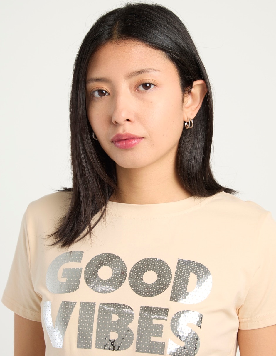 Playera manga corta Biography cuello redondo para mujer