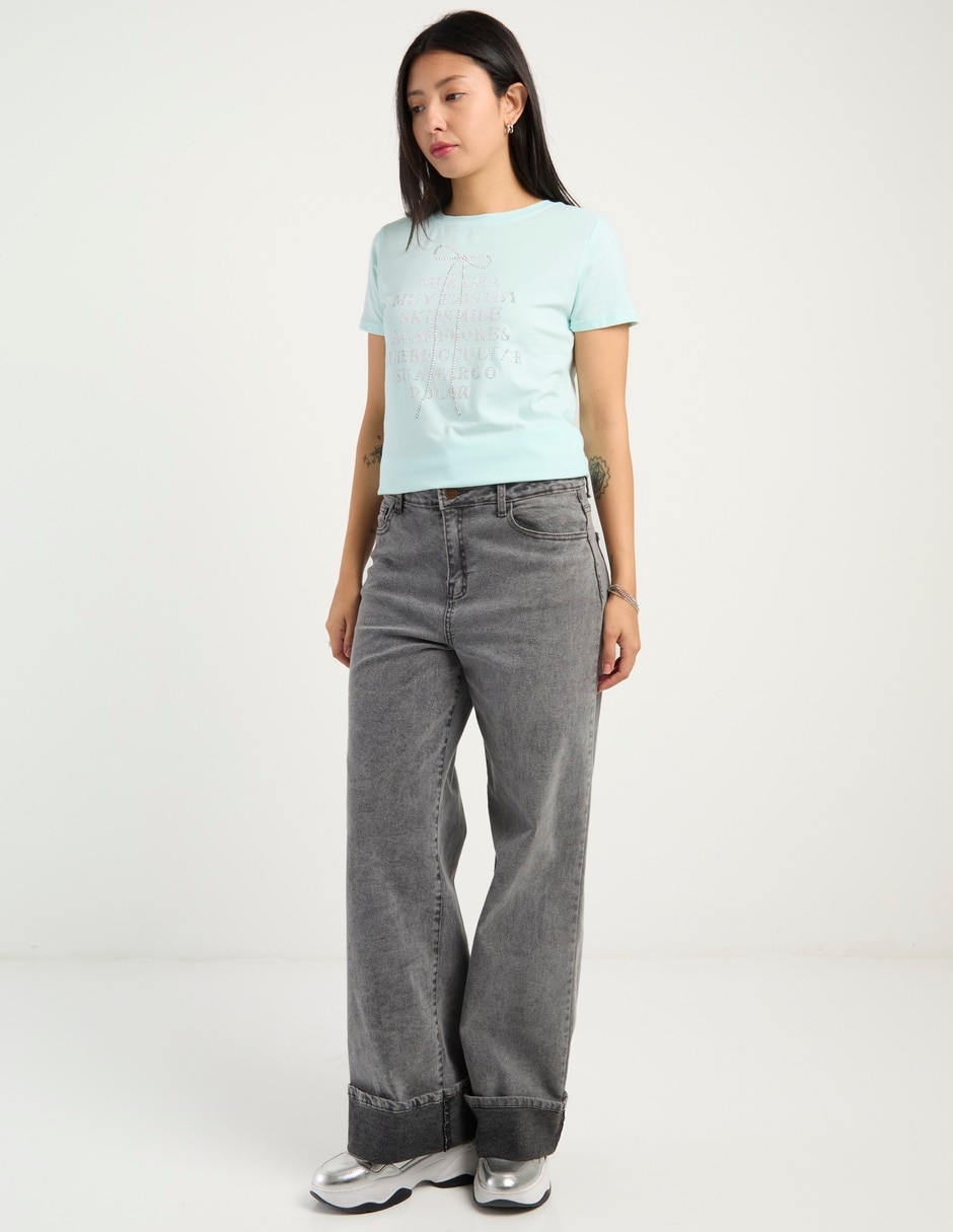 Playera manga corta cuello redondo para mujer 9