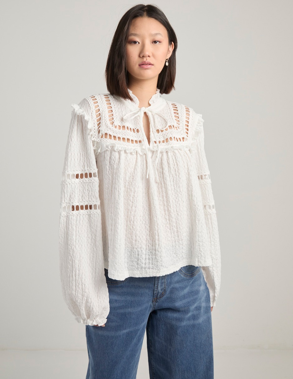 Blusa manga larga para mujer 1