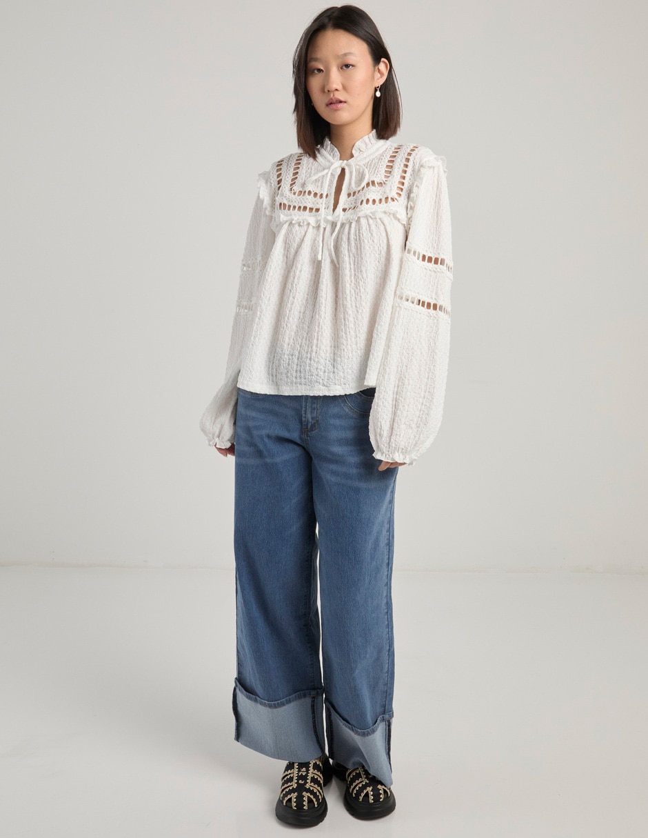 Blusa manga larga para mujer 7