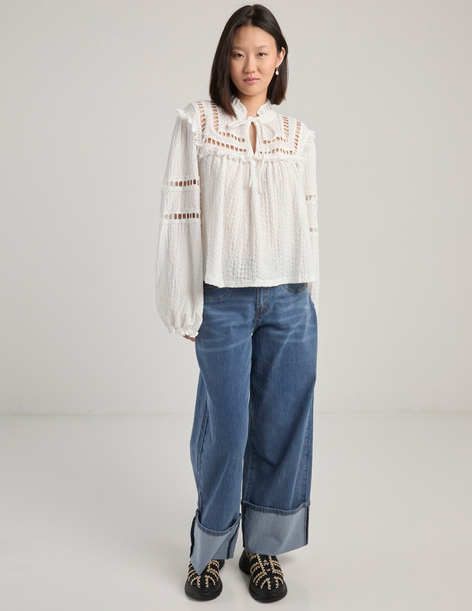 Blusa manga larga para mujer 8
