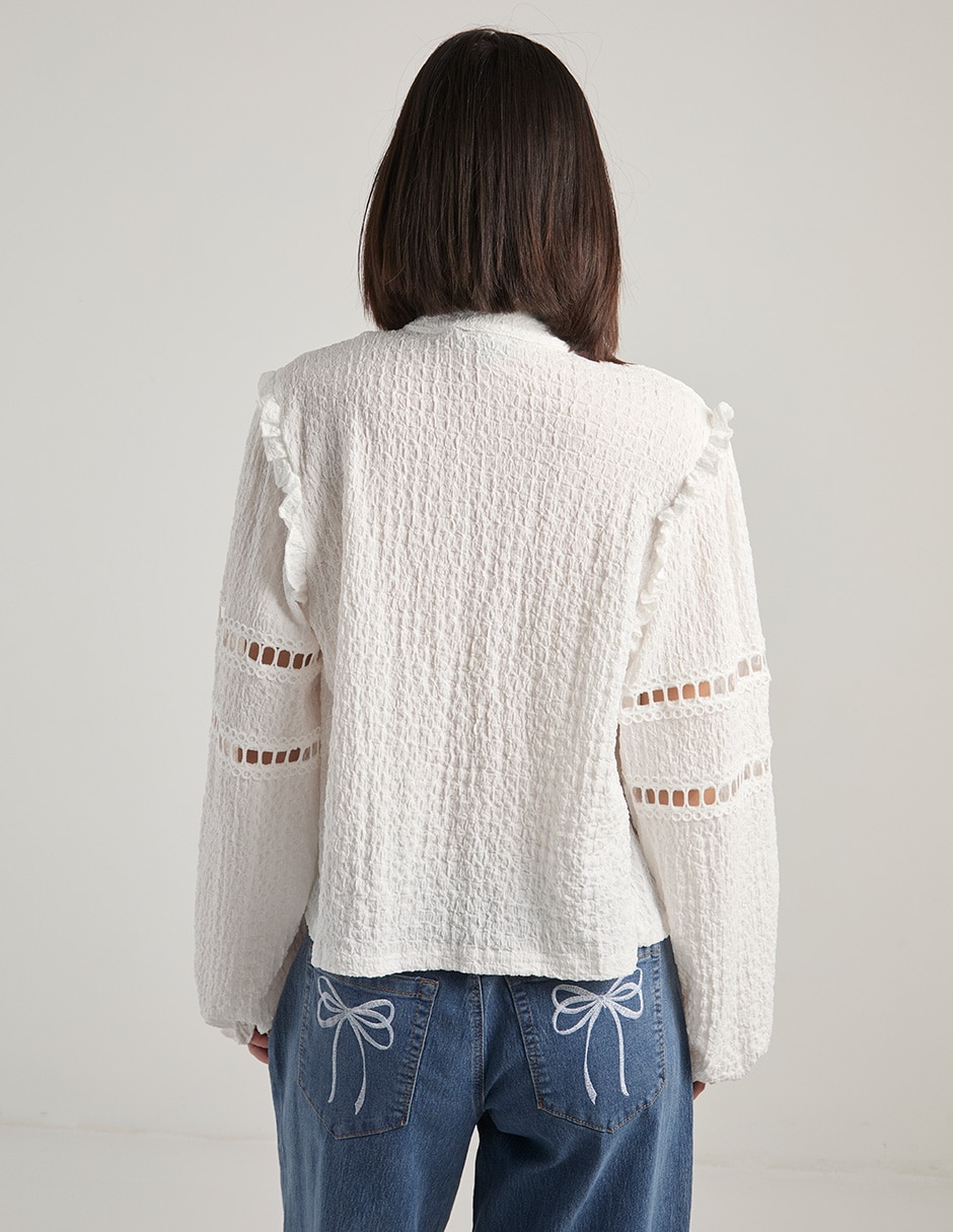 Blusa manga larga para mujer 11