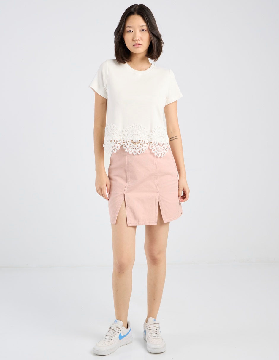 Blusa manga corta para mujer