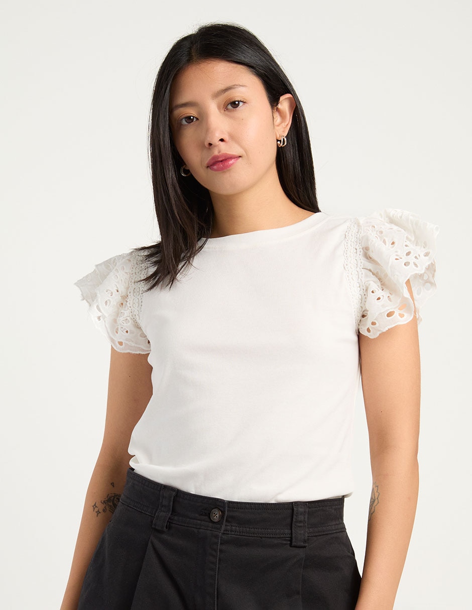 Blusa manga corta para mujer 8