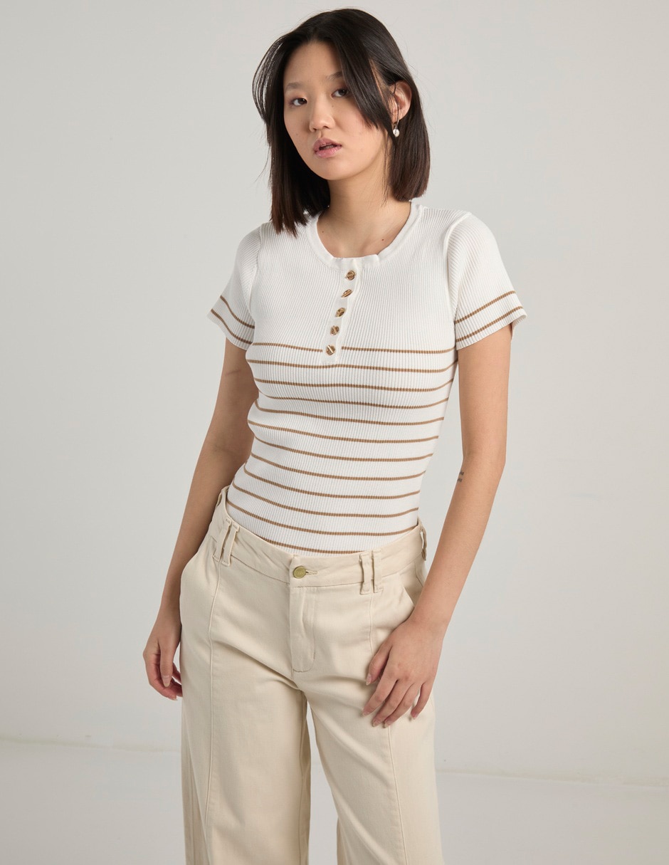 Blusa manga corta para mujer 8