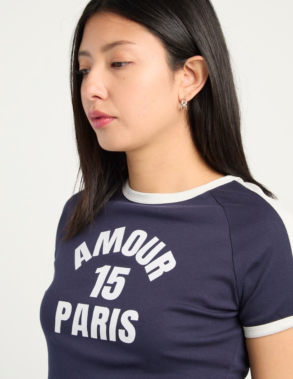 Playera manga corta cuello redondo para mujer 9