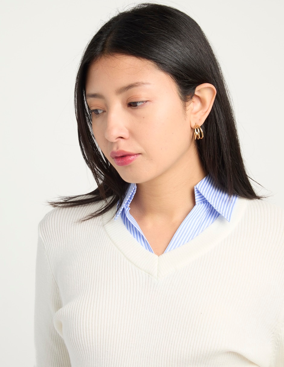 Blusa camisera manga larga para mujer 9
