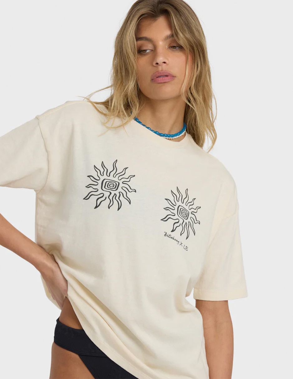 Playera manga corta Billabong cuello redondo para mujer
