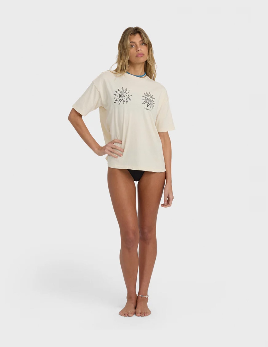 Playera manga corta Billabong cuello redondo para mujer