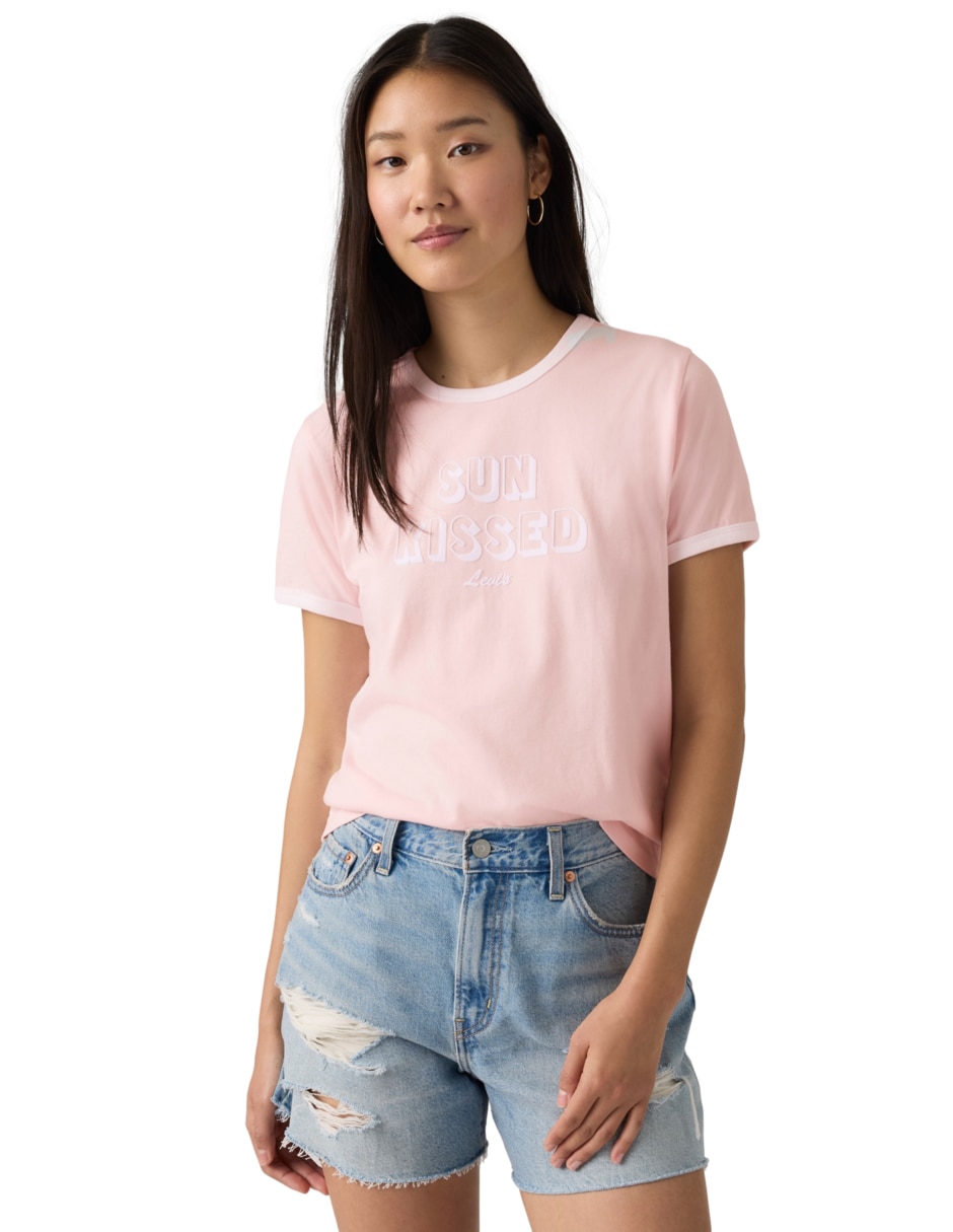 Playera manga corta Levi's cuello redondo para mujer