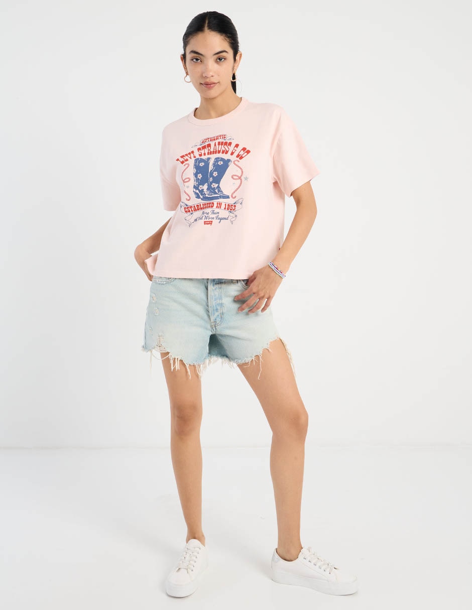 Playera manga corta Levi's cuello redondo para mujer