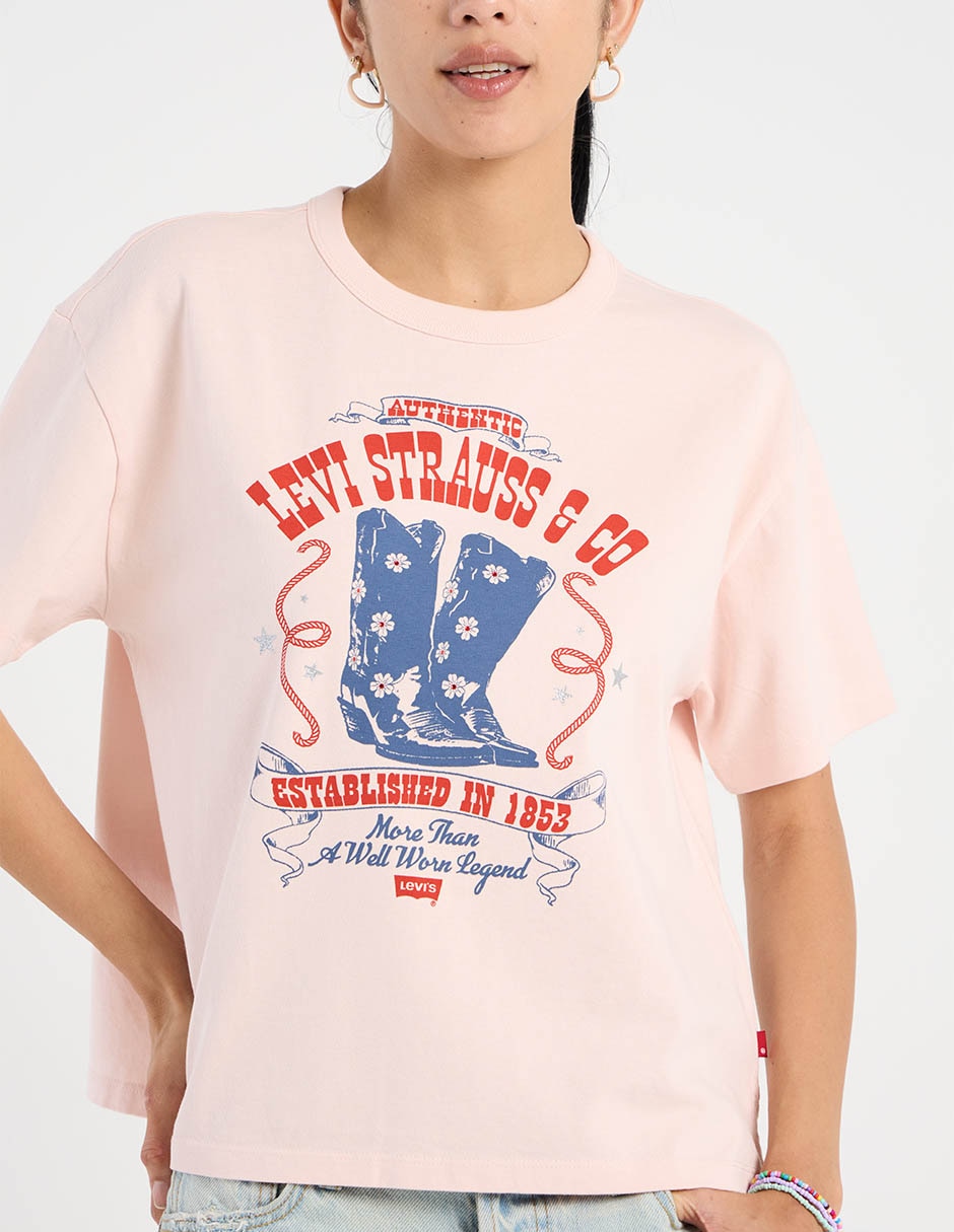 Playera manga corta Levi's cuello redondo para mujer