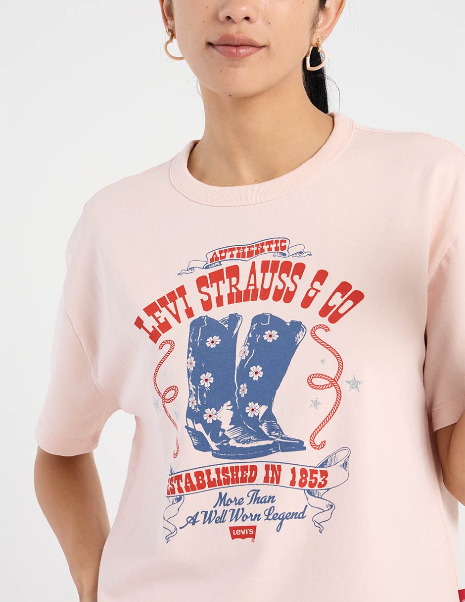 Playera manga corta Levi's cuello redondo para mujer