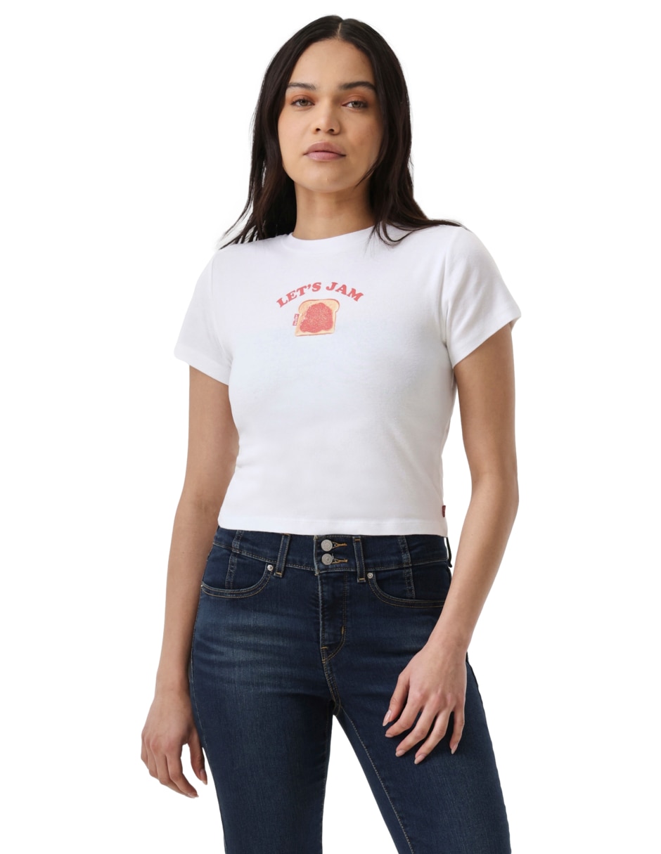 Playera manga corta cuello redondo mujer Playera manga corta cuello redondo mujer