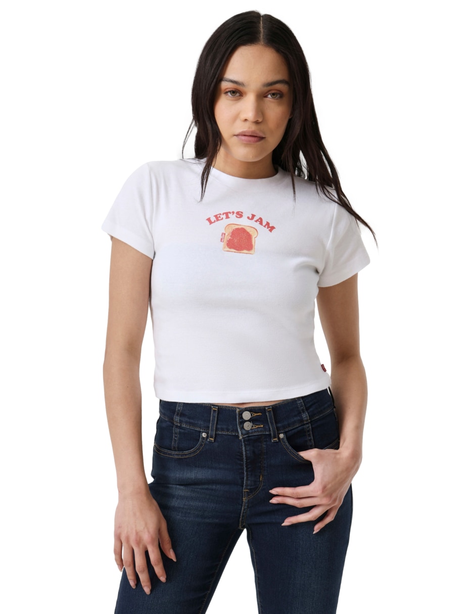Playera manga corta cuello redondo mujer 2