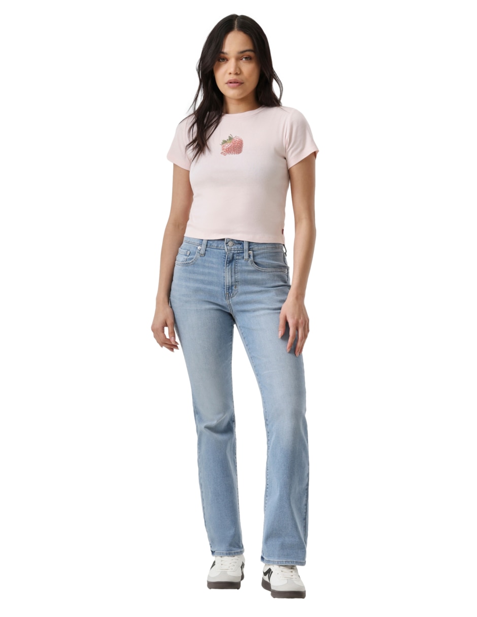 Playera manga corta cuello redondo mujer 3