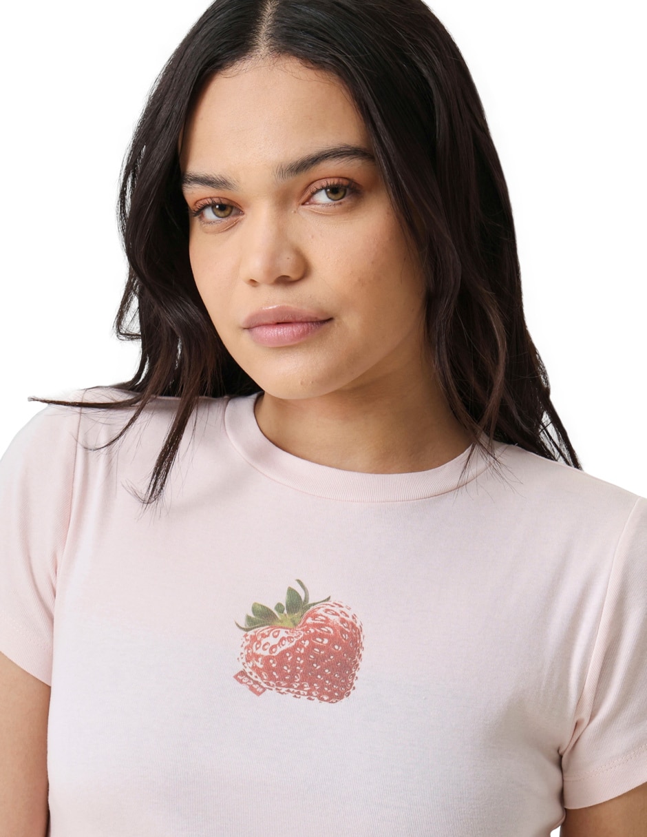 Playera manga corta cuello redondo mujer 6
