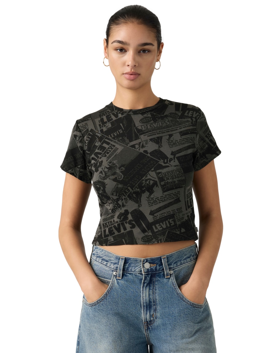 Playera manga corta cuello redondo mujer Playera manga corta cuello redondo mujer