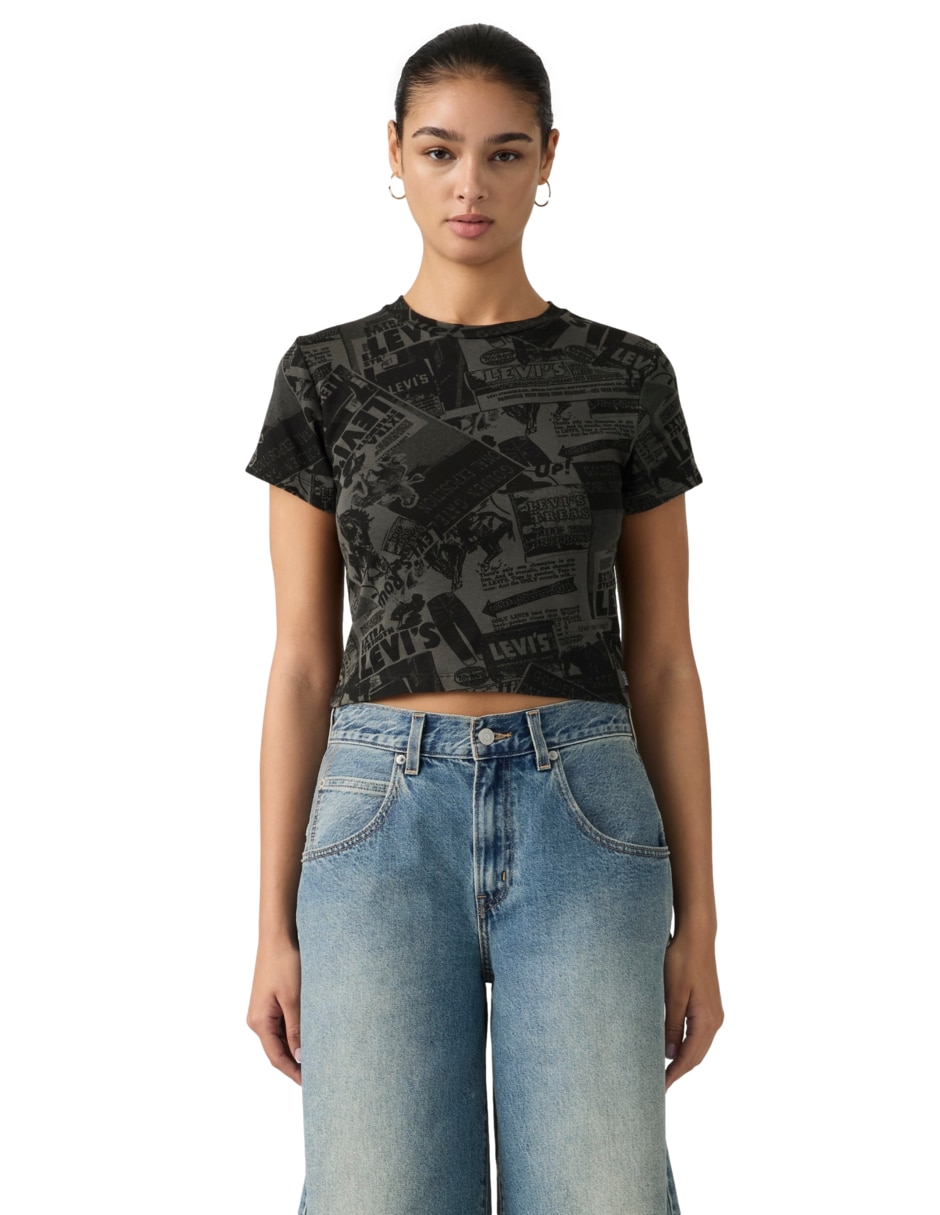 Playera manga corta cuello redondo mujer 3