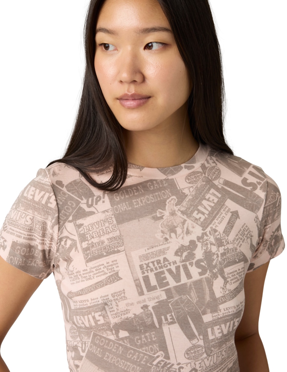 Playera manga corta cuello redondo mujer 2