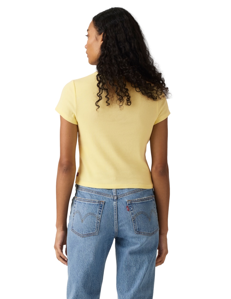Playera manga corta cuello redondo para mujer 2