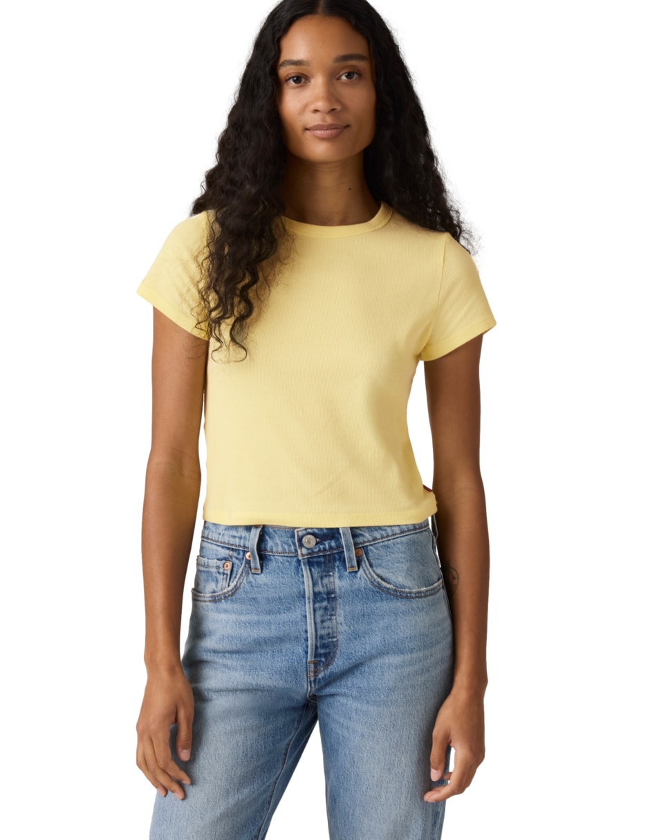 Playera manga corta cuello redondo para mujer 3