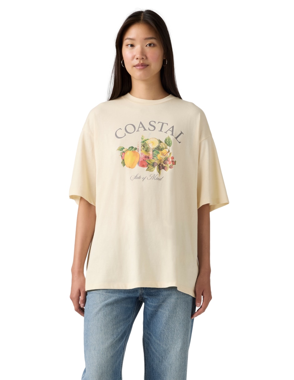Playera manga corta cuello redondo mujer 3