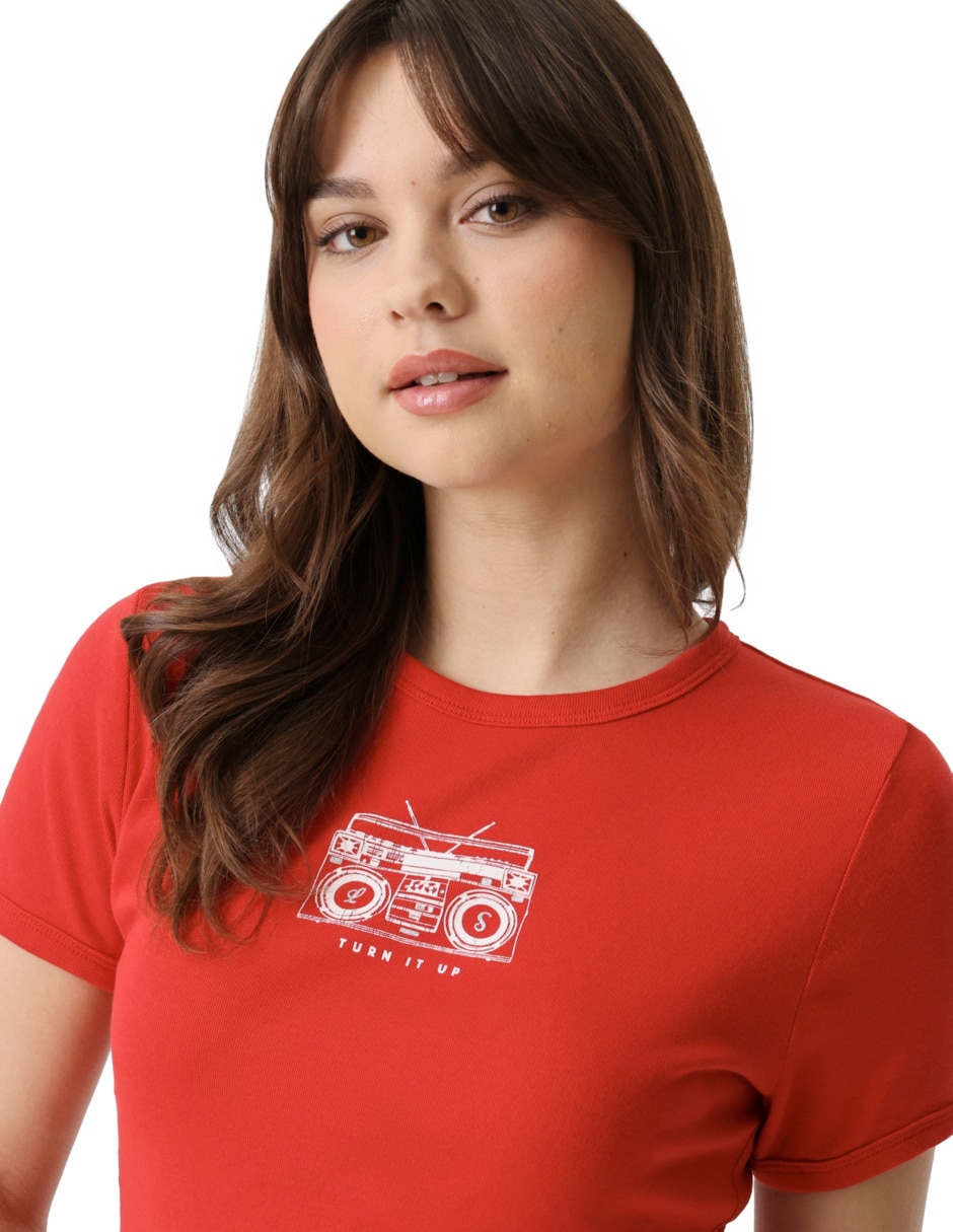 Playera manga corta Levi's cuello redondo para mujer