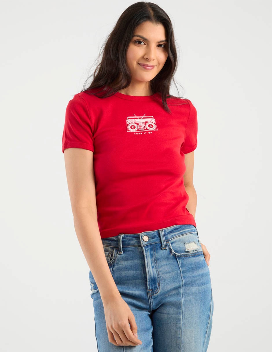 Playera manga corta Levi's cuello redondo para mujer