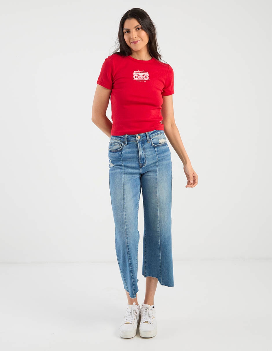 Playera manga corta Levi's cuello redondo para mujer