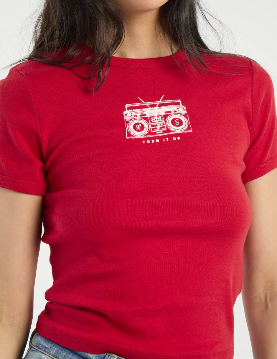 Playera manga corta Levi's cuello redondo para mujer