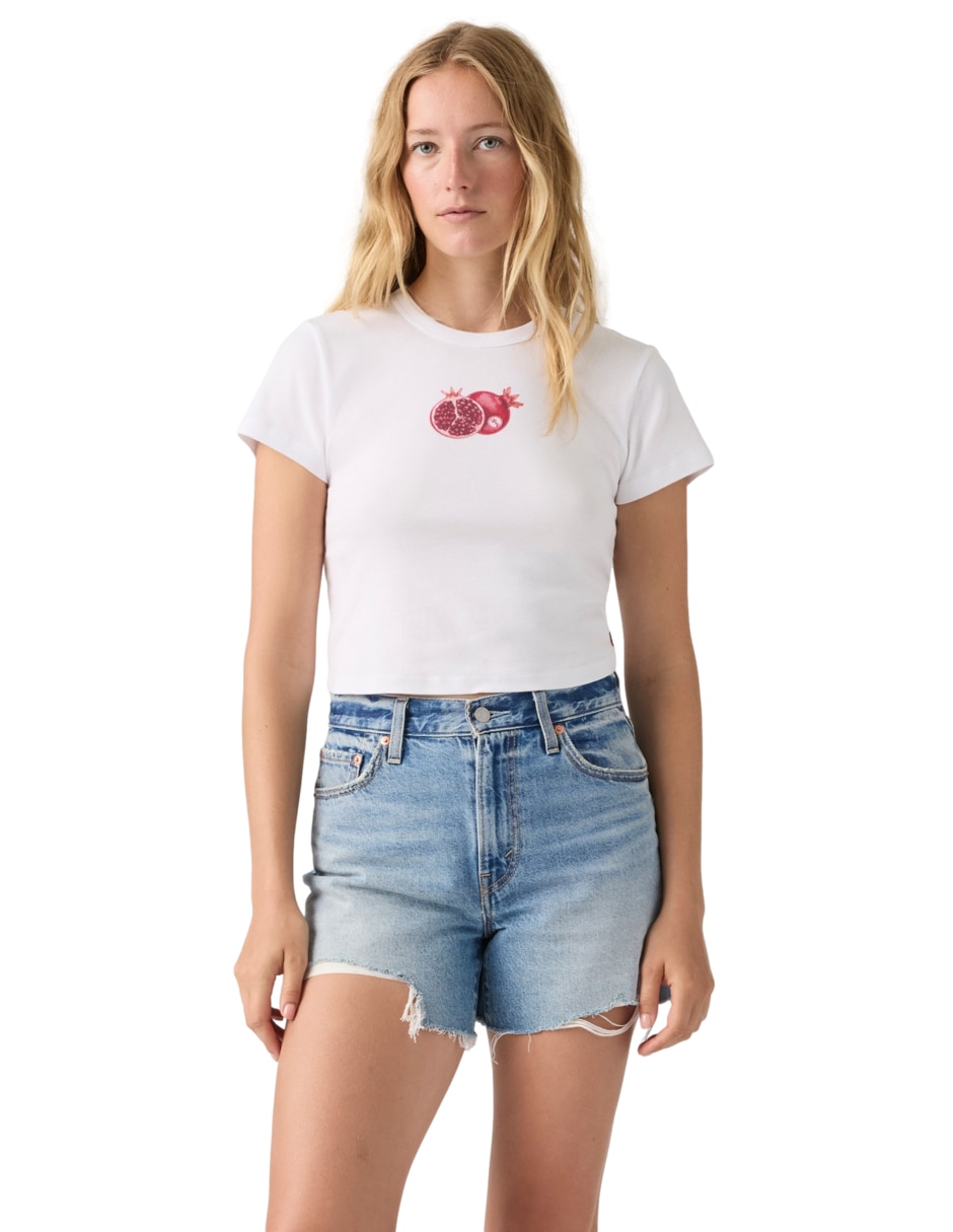Playera manga corta cuello redondo mujer 3