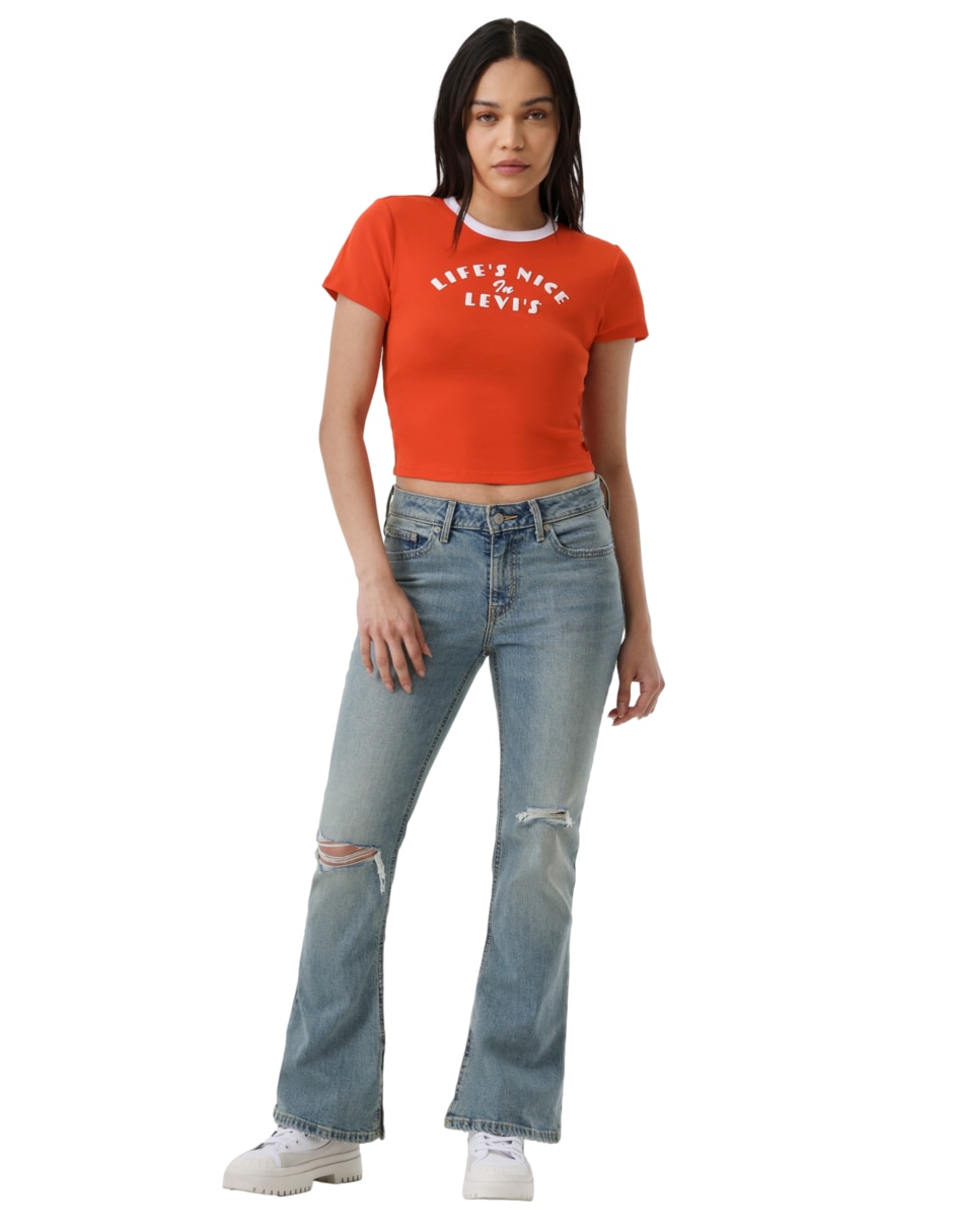 Playera manga corta cuello redondo mujer 3
