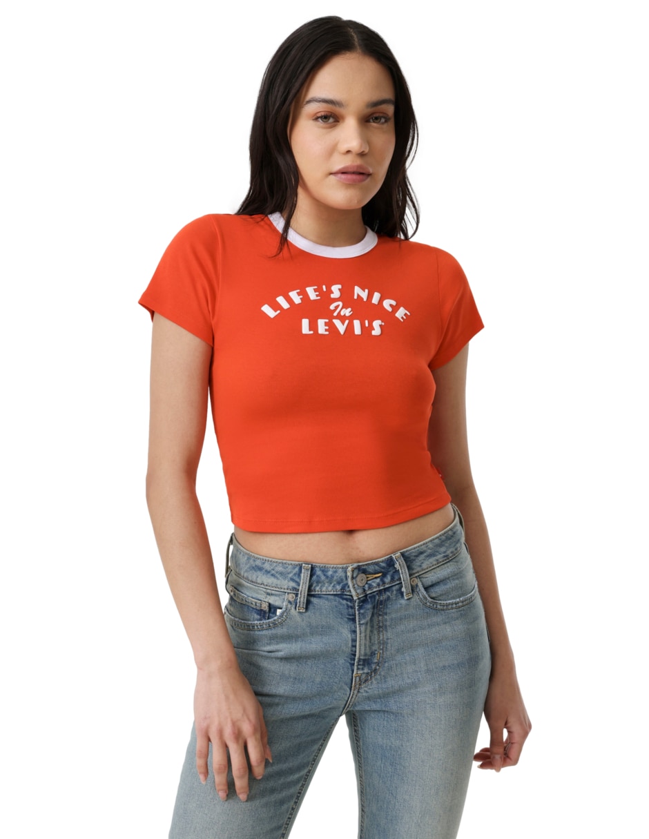 Playera manga corta cuello redondo mujer 2